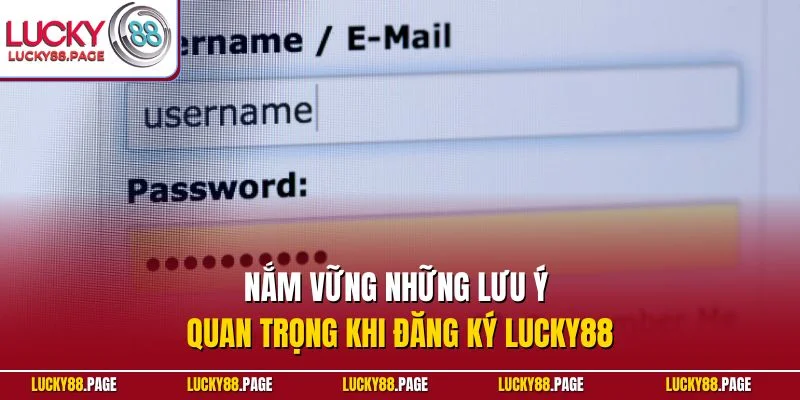 Nắm vững những lưu ý quan trọng khi đăng ký Lucky88